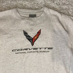 National Corvette Museum C8 Embroidered Crew Neck Sweatshirt Logo Men's  Size L